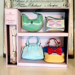 NEW Disney Princess 5-Piece Mini Purse Set Ariel Cinderella Snow White Jasmine